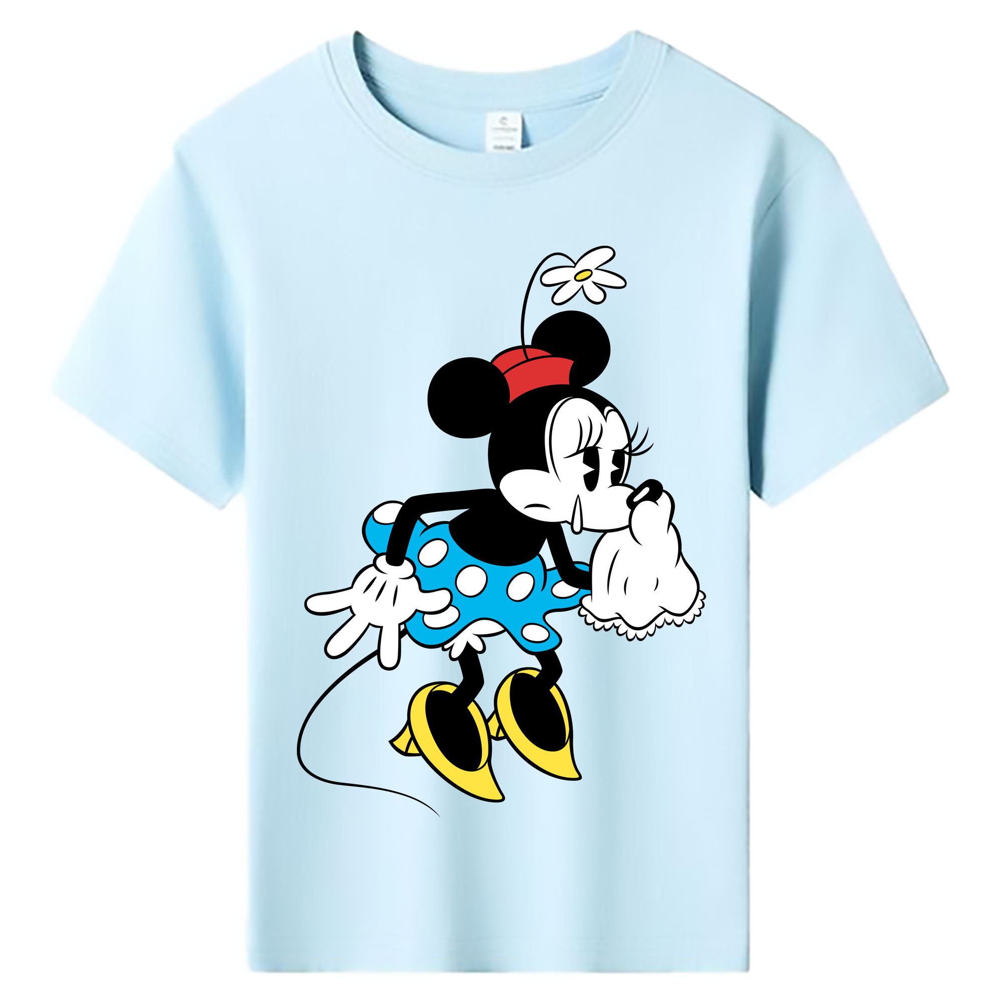 （画像用） ミッキーマウス Mickey Mouse 綿100％キッズTシャツ（フロントプリント）
